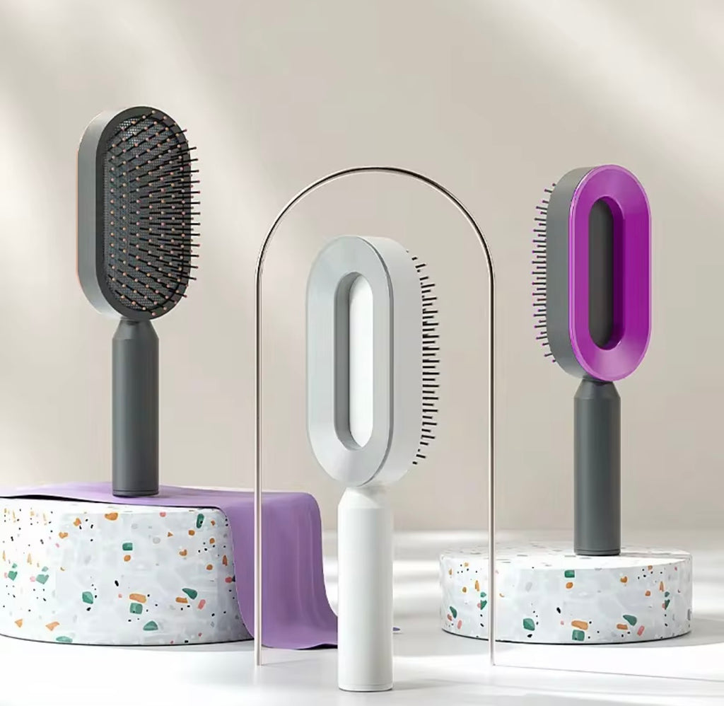 Automatic Self-Cleaning Women Hairbrush