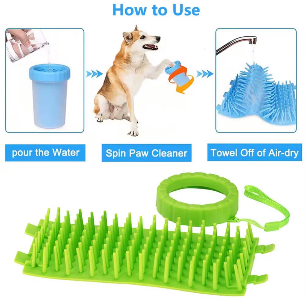 2-in-1 Portable Paws  Cleaning Brush